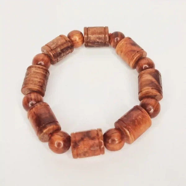 Cylinder Bamboo Dracaena Cinnabari Wood Bracelet